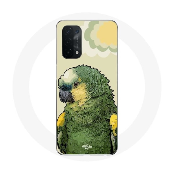 Coque - Amazone - Oppo A74 - Blød - Grøn - Papegøjer Grön