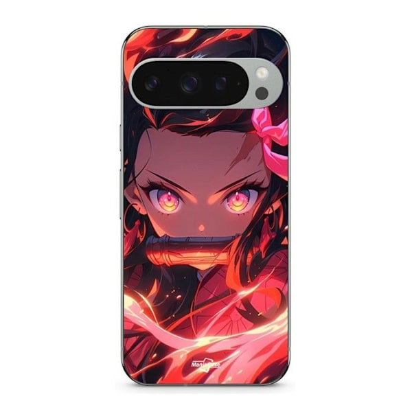 Coque - MANIACASE - Google Pixel 9 Pro - Flexibel - Svart - Demon Slayer Nezuko Kamado Svart