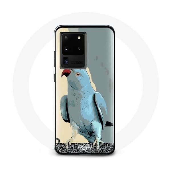 Skyddsfodral för Samsung Galaxy S20 Ultra Parakiter Papegojor Blå