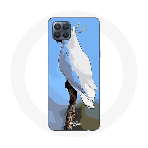 Coque - Oppo - A93 - Kakaduer Papegøjer - Blød - Hvid - Unisex Vit