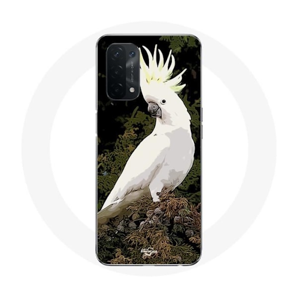Skydd för Oppo A54 5G Kakadu Papegojor Vita på trädet