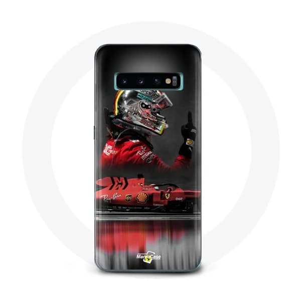 Coque - Formel 1 - Samsung Galaxy S10 - Rød - Blød - Sebastian Vettel Röd