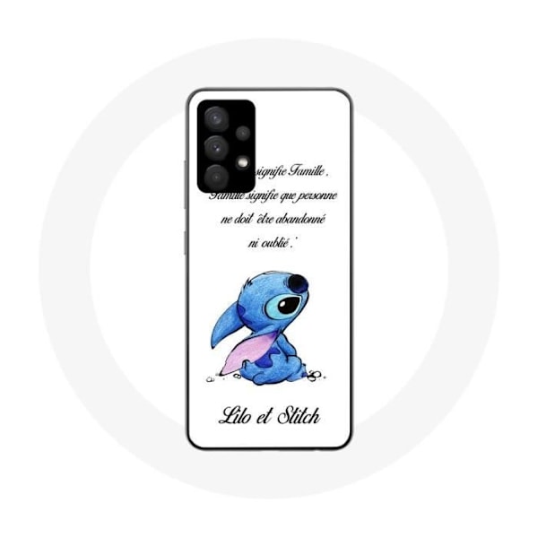 Skydd för Samsung Galaxy A13 4G / A13 4G Lite Lilo och Stitch Ohana Citat Vit