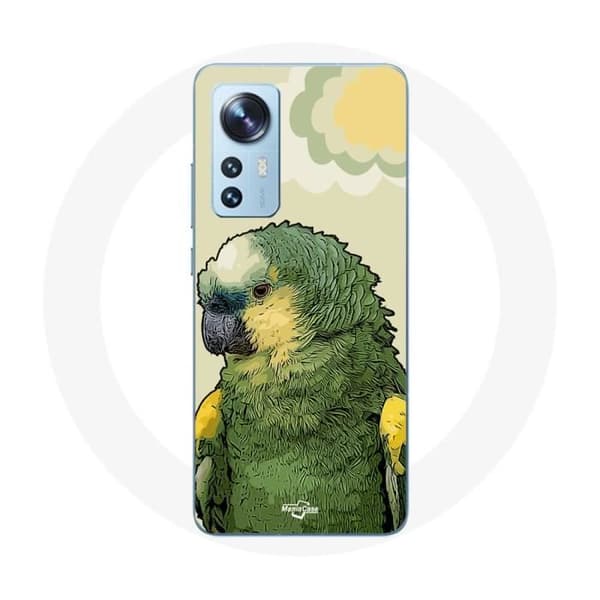 Cover til Xiaomi Mi 12 / 12X Amazone Papegøjer Grøn