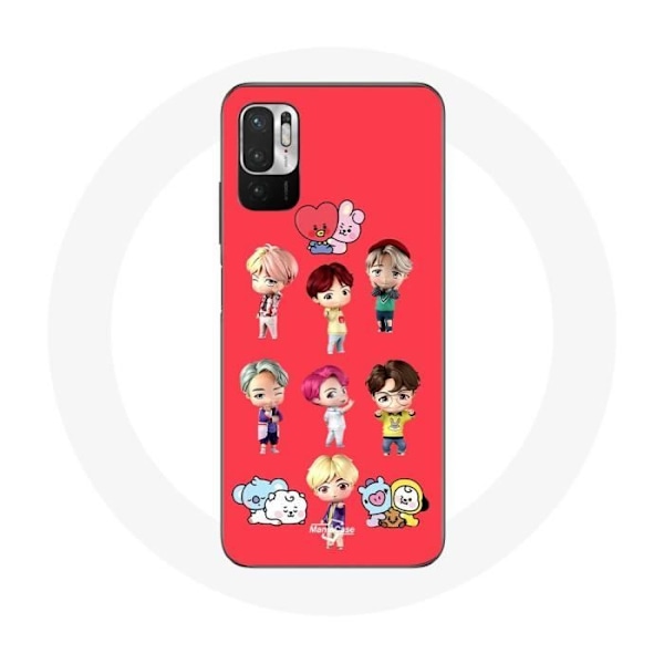 Coque för Xiaomi Redmi Note 10 5G BTS TinyTAN Animation BT21 Affisch