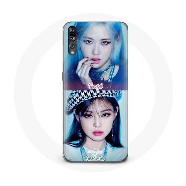 Coque för Huawei P20 Blackpink K-pop Gruppen Flickor Jennie och Rosé Lovesick girls affisch albumet