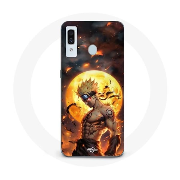 Coque Maniacase för Samsung Galaxy A40 mörk naruto måne 3D