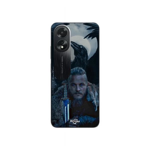 Coque - MANIACASE - Oppo A58 - Sort - Vikings ragnar lothbrok - Blød