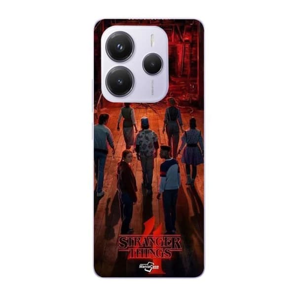Cover - Xiaomi - Redmi Note 14 5G - Rød - Blød - Stranger Things sæson 4