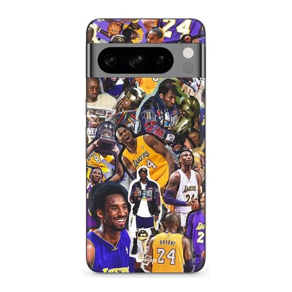 Cover til Google Pixel 8 Pro Kobe Bryant alle generationer NBA mester svart