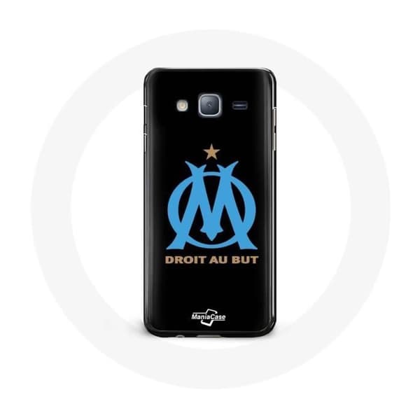 Cover til Samsung Galaxy J7 Olympique de Marseille Logo Sort Baggrund