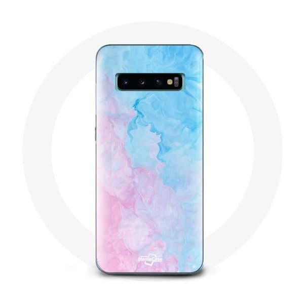 Cover til Samsung Galaxy S10 Edge Blå rosa baggrund