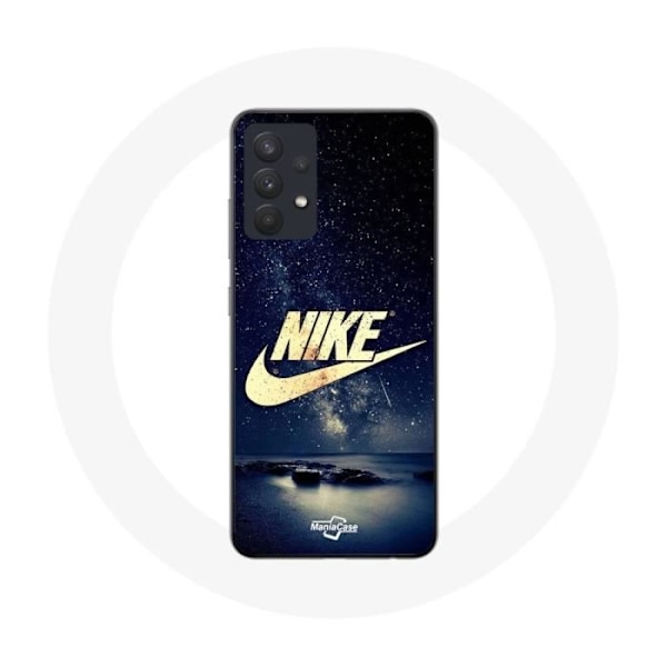 Coque - Nike - Samsung Galaxy A13 5G - Guld Logotyp - Stjärnfull Natt - Mjuk Doré, Stjärnig Natt