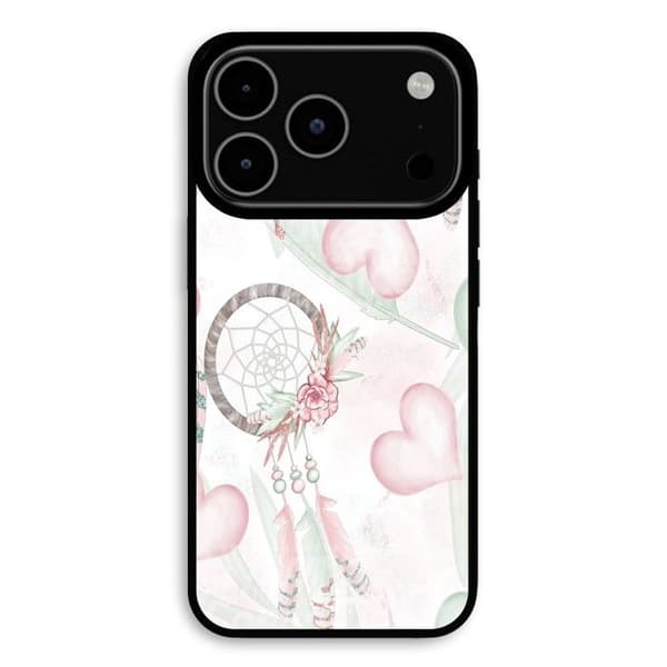 Cover til iPhone 17 Pro Max med hjerte drømmefanger tekstur Maniacase Svart