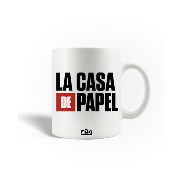 Mugg i keramik med La Casa De Papel-logotypen