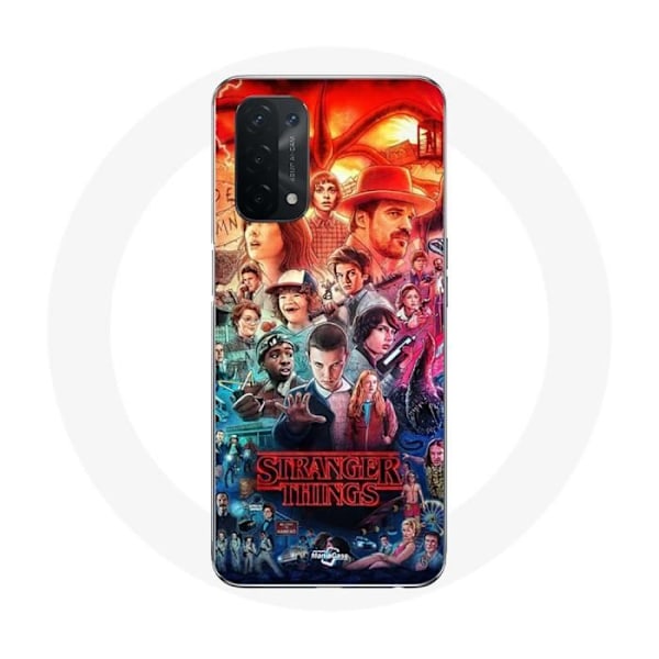 Coque för Oppo A74 Stranger Things Teaser Säsong 4 Affisch Karaktärer Konst