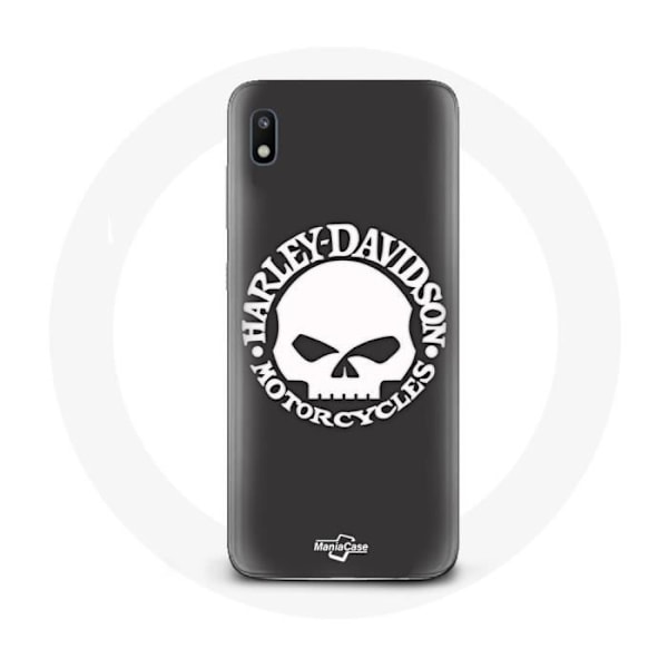 Coque - Harley Davidson - Samsung Galaxy A10 - Blød - Sort - Dødningehoved