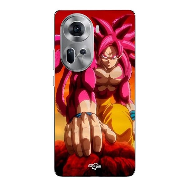 Coque för Oppo Reno 11 5g Dragon Ball Daima GOKU transformation SSJ4 Maniacase Svart
