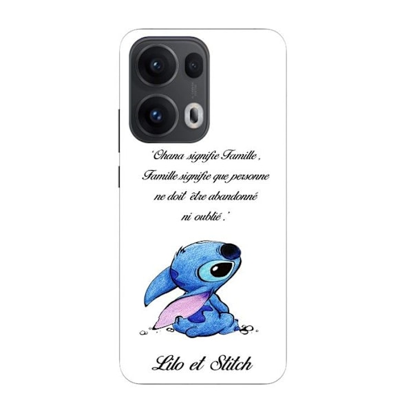 Coque Maniacase för Oppo Reno 13 Pro 5G stitch lilo familj vit Svart