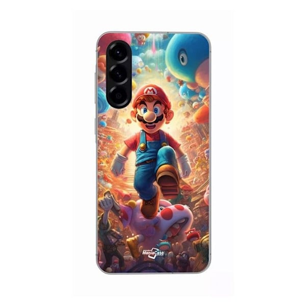 Coque - Maniacase - Samsung Galaxy A26 - Silikon - Mjuk - Super Mario Bros Svart