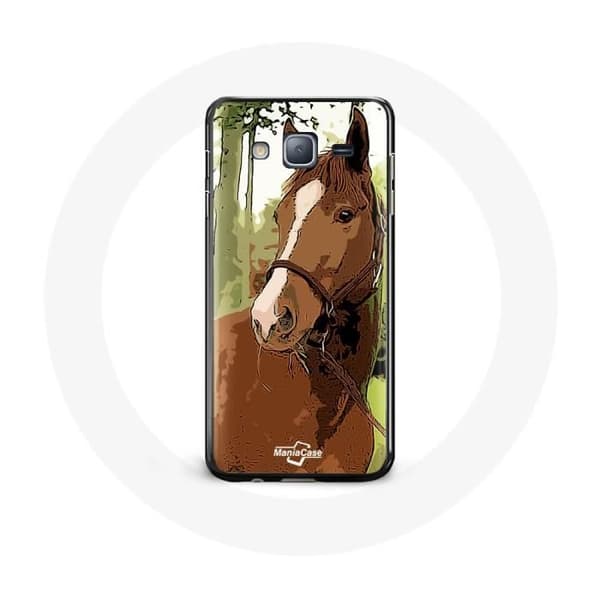 Samsung Galaxy A3 - Kansio, Punaruunikko Hevonen