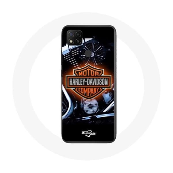 Telefoncover - Harley Davidson - Xiaomi Redmi 9C - Blød - Sort - Stødbeskyttelse