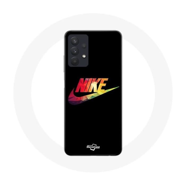 Coque Maniacase för Samsung Galaxy A32 4G med färgad nike-logotyp och svart framsida