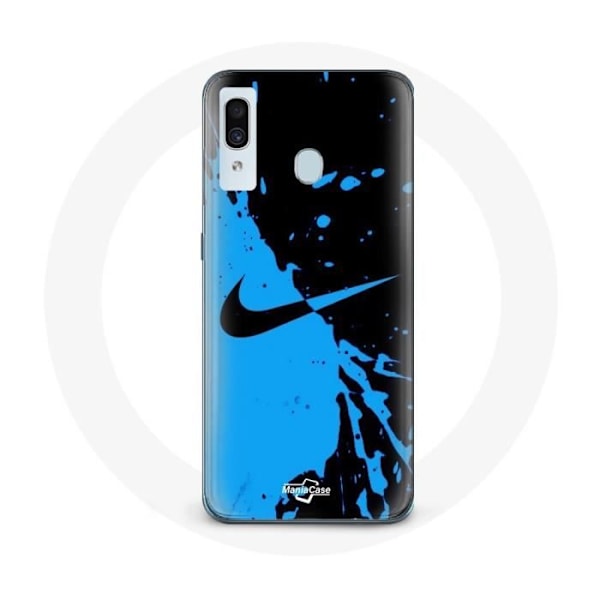 Coque för Samsung Galaxy A20e Nike-logotyp vit bakgrund svart