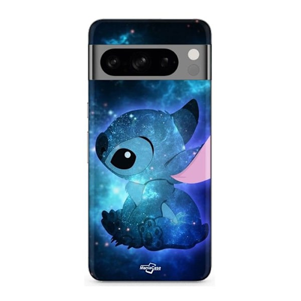 Coque - MANIACASE - Google Pixel 8a Pro - Silicone - Mjuk - Motiv Stitch blå och ljusblå Svart