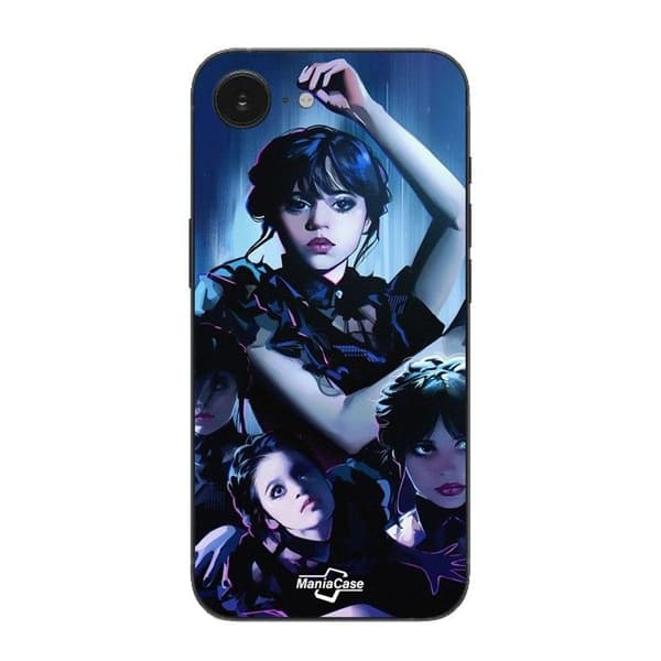 Coque Maniacase til iPhone 16E onsdag Mercredi Addams Svart