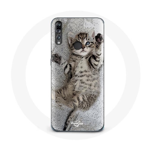 Coque - Huawei - P30 Lite - Säljare - Grå - Söt Bengal kattunge