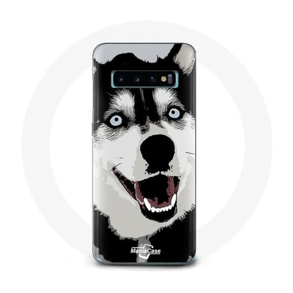Cover til Samsung Galaxy S10 Plus Siberian Husky Blå Øjne