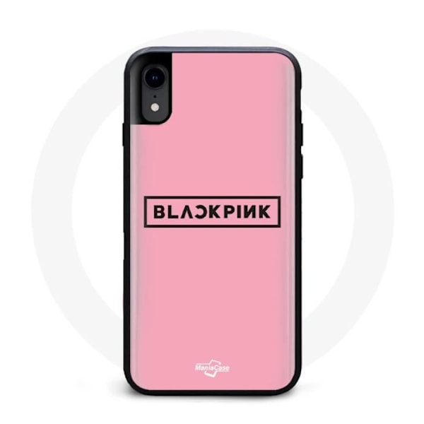Coque för Iphone XR Blackpink K-pop Grupp Logotyp Rosa Bakgrund