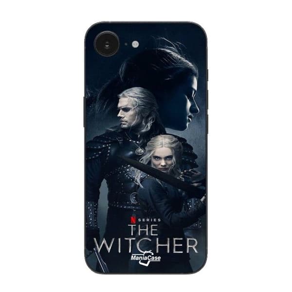 Coque Maniacase Pour Iphone 16E the witcher geralt yennefer ciri epee Svart