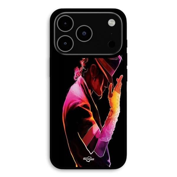 Coque pour iPhone 17 Pro Michael Jackson coloré Maniacase Svart