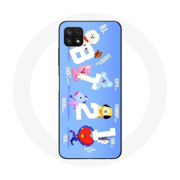 Coque för Samsung Galaxy A22 5G BTS Bangtan Sonyeondan BT21 Van Tata Chimmy Cooky Rj Koya Shooky Et