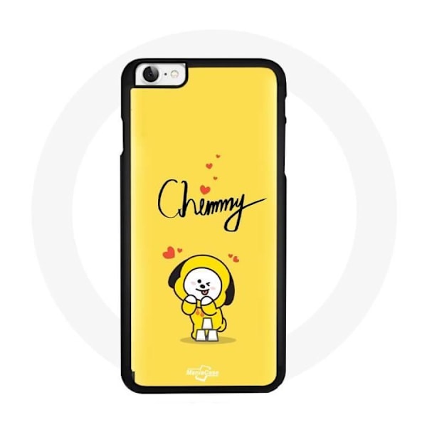 Skydd för Iphone 4 BTS Bangtan Killar BT21 Chimmy Jimin Gul Bakgrund