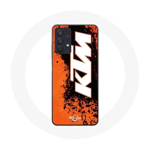 Coque för Samsung Galaxy A32 5G KTM-logo vit på orange bakgrund