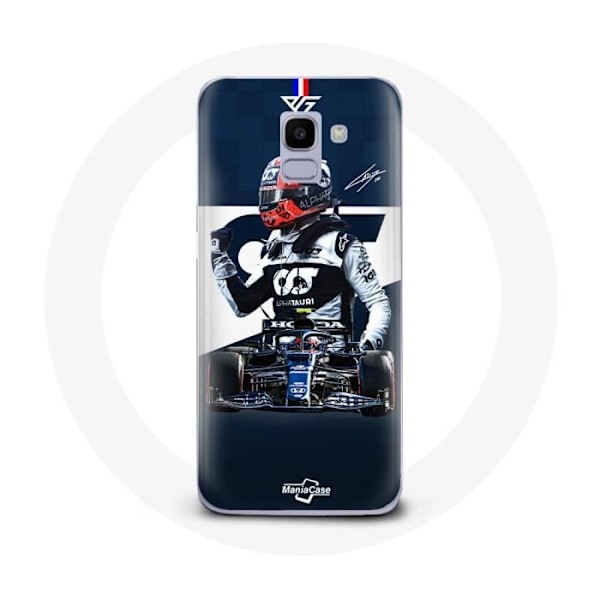 Coque för Samsung Galaxy J6 2018 Formule 1 Max Verstappen F1-förare Blå