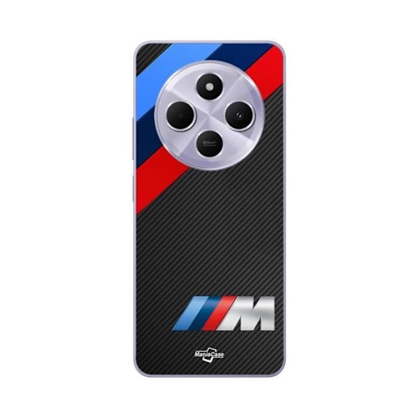 Coque - Maniacase - Xiaomi Redmi 14C - Svart - Mjuk - BMW M Power Logotyp