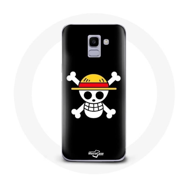 Coque för Samsung Galaxy A6 2018 One Piece Manga Dödskalle Svart Bakgrund