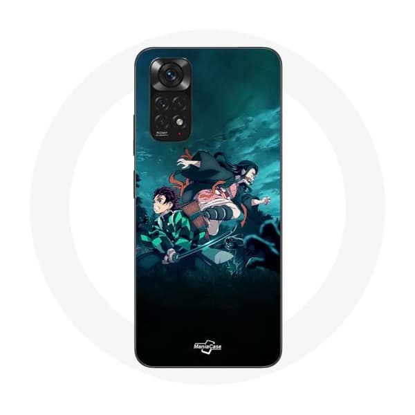 Coque - Demon Slayer - Xiaomi Redmi Note 11 4G - Blød - Sort - Manga