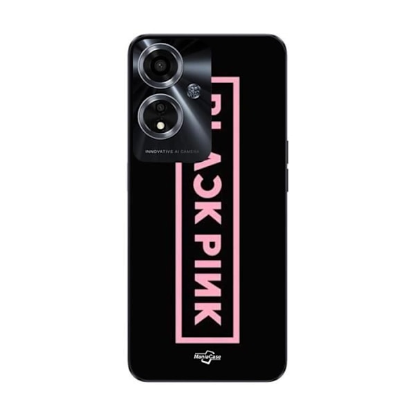 Coque pour Oppo A59 5G Blackpink VIP-biljetter Blackpink-logotyp Framsidan svart Maniacase