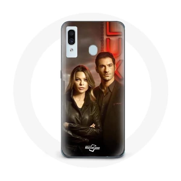 Coque för Samsung Galaxy A20e Chloe Decker och Lucifer Morningstar