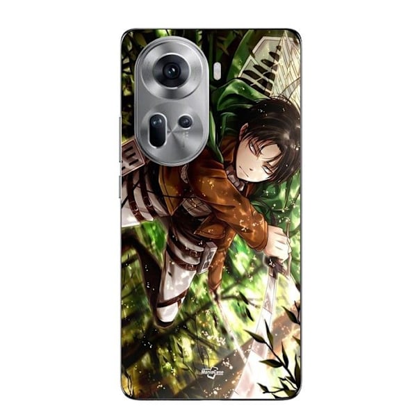 Coque för Oppo Reno 11 5g Attack on Titan Levi Ackerman Maniacase Svart