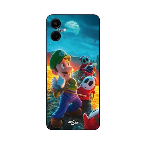 Telefonfodral - Maniacase - Samsung Galaxy A06 - Silikon - Mjuk - Super Mario Bros Luigi Svart