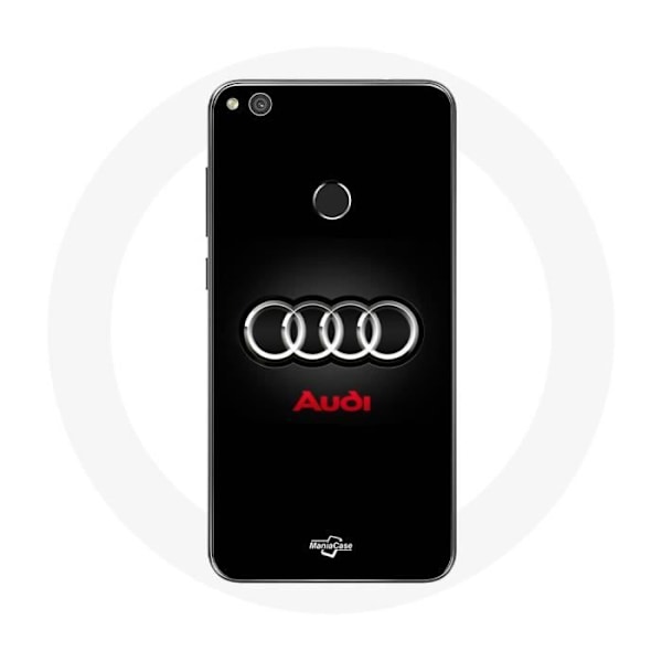 Coque för Huawei P8 Lite 2017 Audi Logotyp Metall svart bakgrund