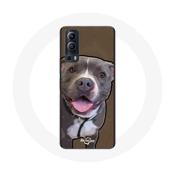 Coque Vivo Y72 Pitbull-valkoinen harmaa