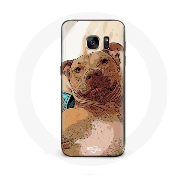 Coque för samsung galaxy S6 edge American Pit Bull Terrier Brun