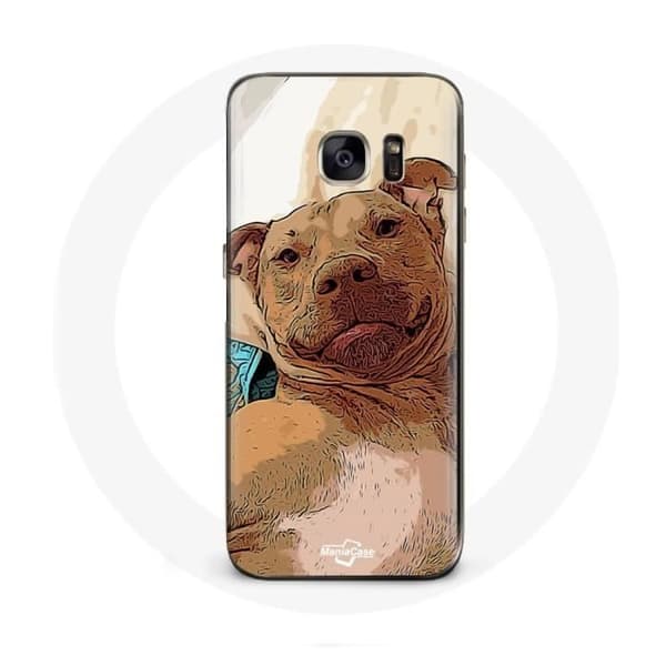 Cover til Samsung Galaxy S6 edge American Pit Bull Terrier Brun